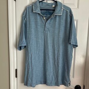 Tommy Bahama Blue Polo Shirt Soft Cotton Casual